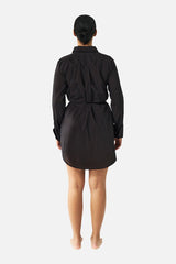 UNE PIECE-Beach Shirt Dress BLACK
