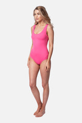 UNE PIECE-Classic Scoop Neck One Piece PINK