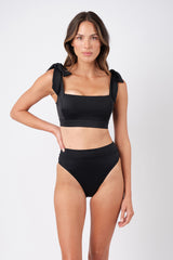 UNE PIECE-Classic Square Neck Bikini Bralette BLACK