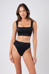 UNE PIECE-Classic Square Neck Bikini Bralette BLACK
