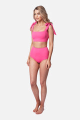 UNE PIECE-Classic Square Neck Bikini Bralette PINK
