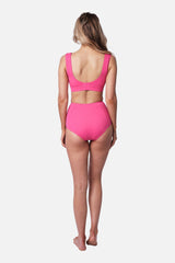 UNE PIECE-Classic Square Neck Bikini Bralette PINK