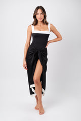 UNE PIECE-Classic Square Neck MONOCHROME TEXTURE