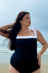 UNE PIECE-Classic Square Neck MONOCHROME TEXTURE