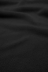 UNE PIECE-Crinkle Cut Longline String Bikini Top BLACK