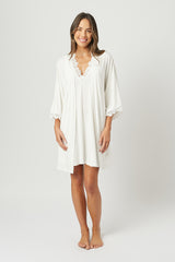 UNE PIECE-Lace Trim V-Neck Nightie IVORY