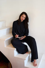 UNE PIECE-Lounge Full Length Pant BLACK