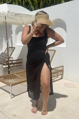 UNE PIECE-Midi Mesh Sarong BLACK