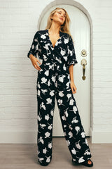 UNE PIECE-Palazzo Pants MAGNOLIA SILHOUETTE BLACK