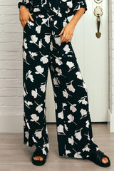 UNE PIECE-Palazzo Pants MAGNOLIA SILHOUETTE BLACK