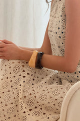 UNE PIECE-Resin Bangle CARAMEL