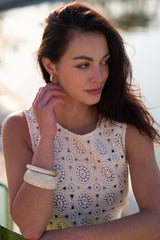 UNE PIECE-Resin Bangle IVORY