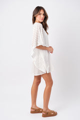 UNE PIECE-Scalloped Lace Kaftan WHITE