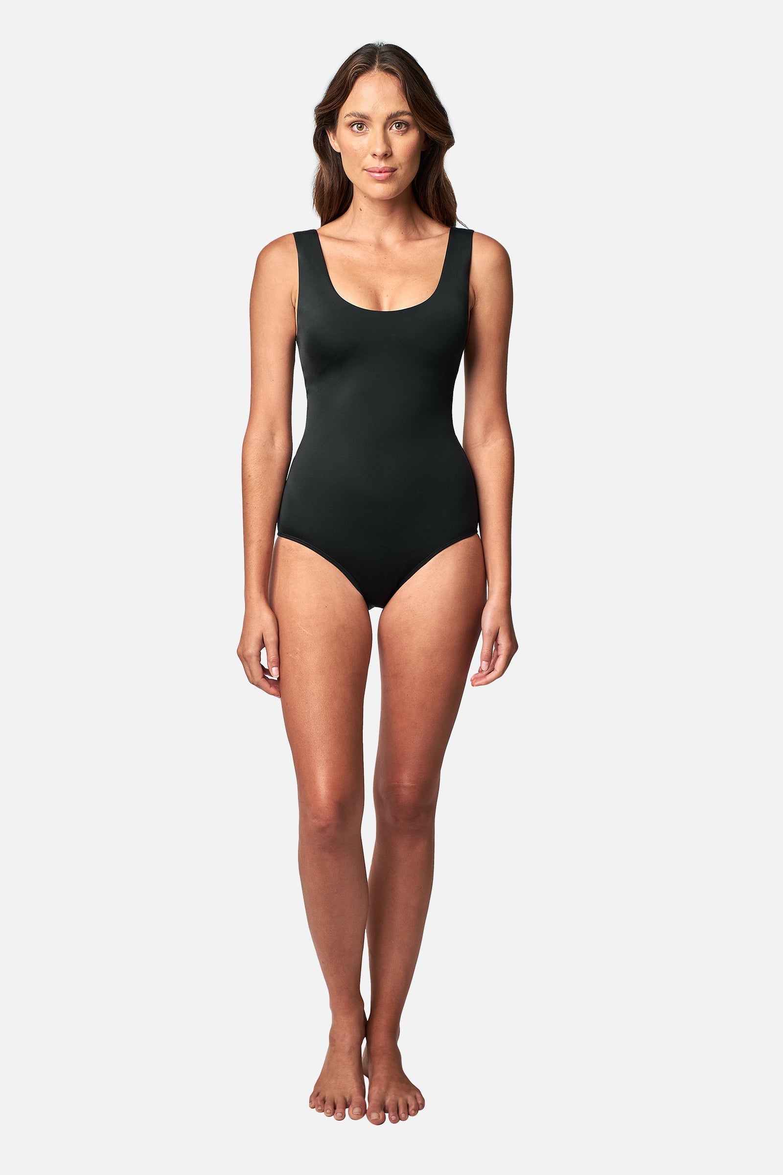 Classic Scoop Neck One Piece BLACK – UNE PIECE US