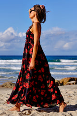 Sweetheart Neckline Maxi Dress PLUCKED ROSES