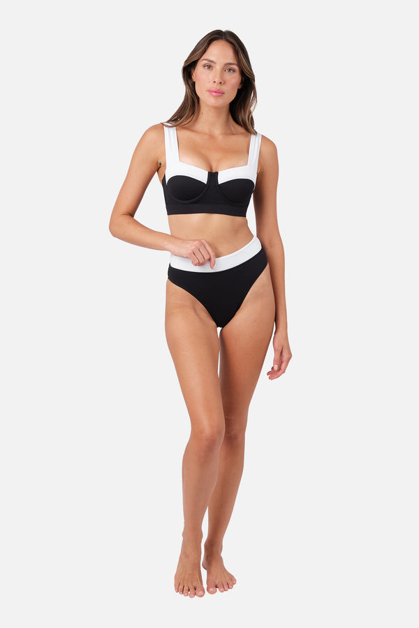 Original Bustier Balconette Bikini Bralette MONOCHROME TEXTURE