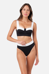 Original Bustier Balconette Bikini Bralette MONOCHROME TEXTURE