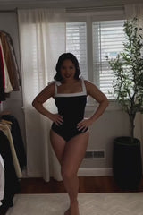 Classic Square Neck MONOCHROME TEXTURE