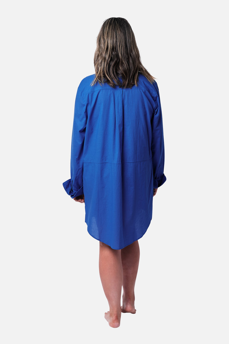 UNE PIECE-Beach Shirt Dress COBALT BLUE