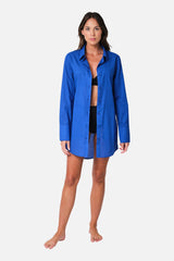 UNE PIECE-Beach Shirt Dress COBALT BLUE