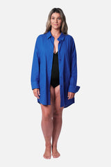 UNE PIECE-Beach Shirt Dress COBALT BLUE