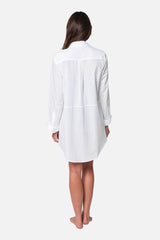 UNE PIECE-Beach Shirt Dress WHITE