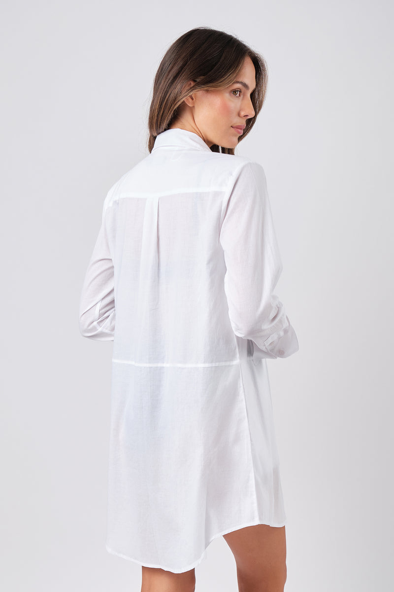 UNE PIECE-Beach Shirt Dress WHITE