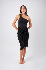 UNE PIECE-Classic One Shoulder BLACK
