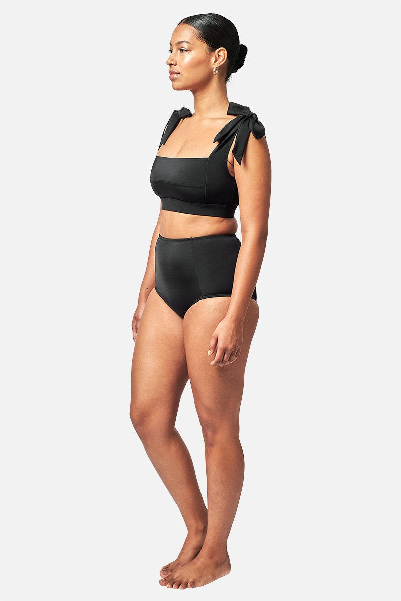 UNE PIECE-Classic Square Neck Bikini Bralette BLACK