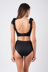 UNE PIECE-Classic Square Neck Bikini Bralette BLACK