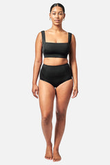 UNE PIECE-Classic Square Neck Bikini Bralette BLACK
