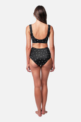 UNE PIECE-Classic Square Neck Bikini Bralette POLKA NOIR