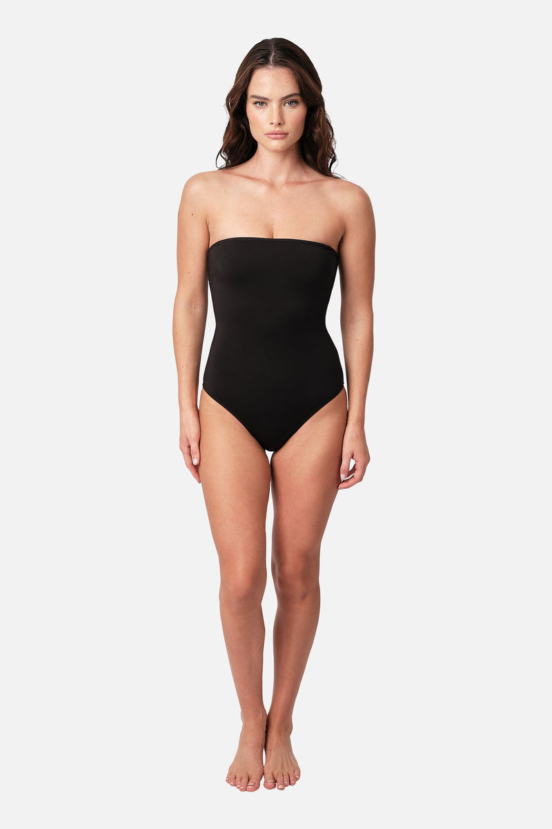 UNE PIECE-Classic Strapless One Piece BLACK