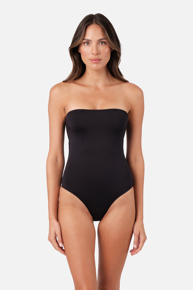 UNE PIECE-Classic Strapless One Piece BLACK