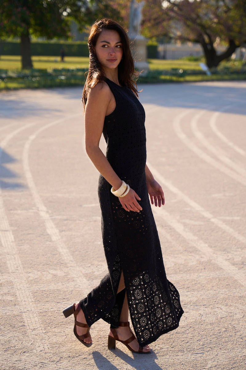 Crochet Dress BLACK – UNE PIECE LB Crochet Dress BLACK – UNE PIECE LB