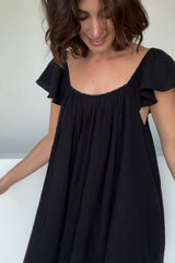 UNE PIECE-Ethereal Frill Nightie BLACK