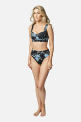 UNE PIECE-High-Cut High-Waisted Bikini Bottom VINTAGE ROMANTIQUE