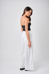 UNE PIECE-Linen Palazzo Pants WHITE