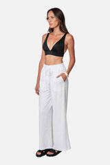 UNE PIECE-Linen Palazzo Pants WHITE