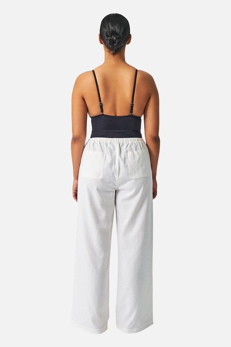 UNE PIECE-Linen Pants WHITE