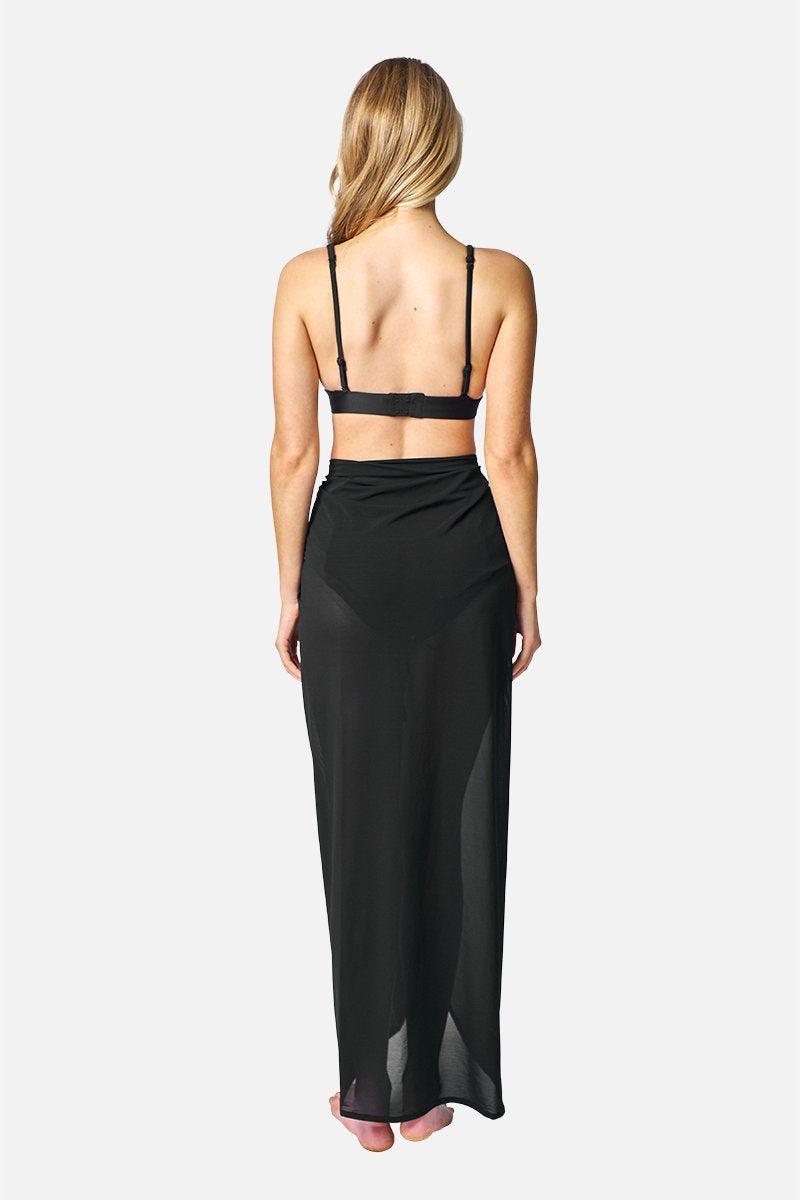 UNE PIECE-Maxi Mesh Sarong BLACK