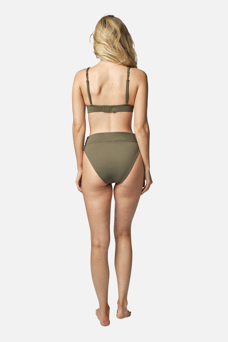 UNE PIECE-Never Say Never Bikini Bralette KHAKI TEXTURE