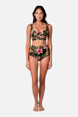 UNE PIECE-Never Say Never High-Waisted Bikini Bottom CRESCENT BLOOMS