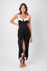 UNE PIECE-Original Bustier Balconette One Piece MONOCHROME TEXTURE