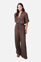 UNE PIECE-Palazzo Pants CHOCOLATE POLKA