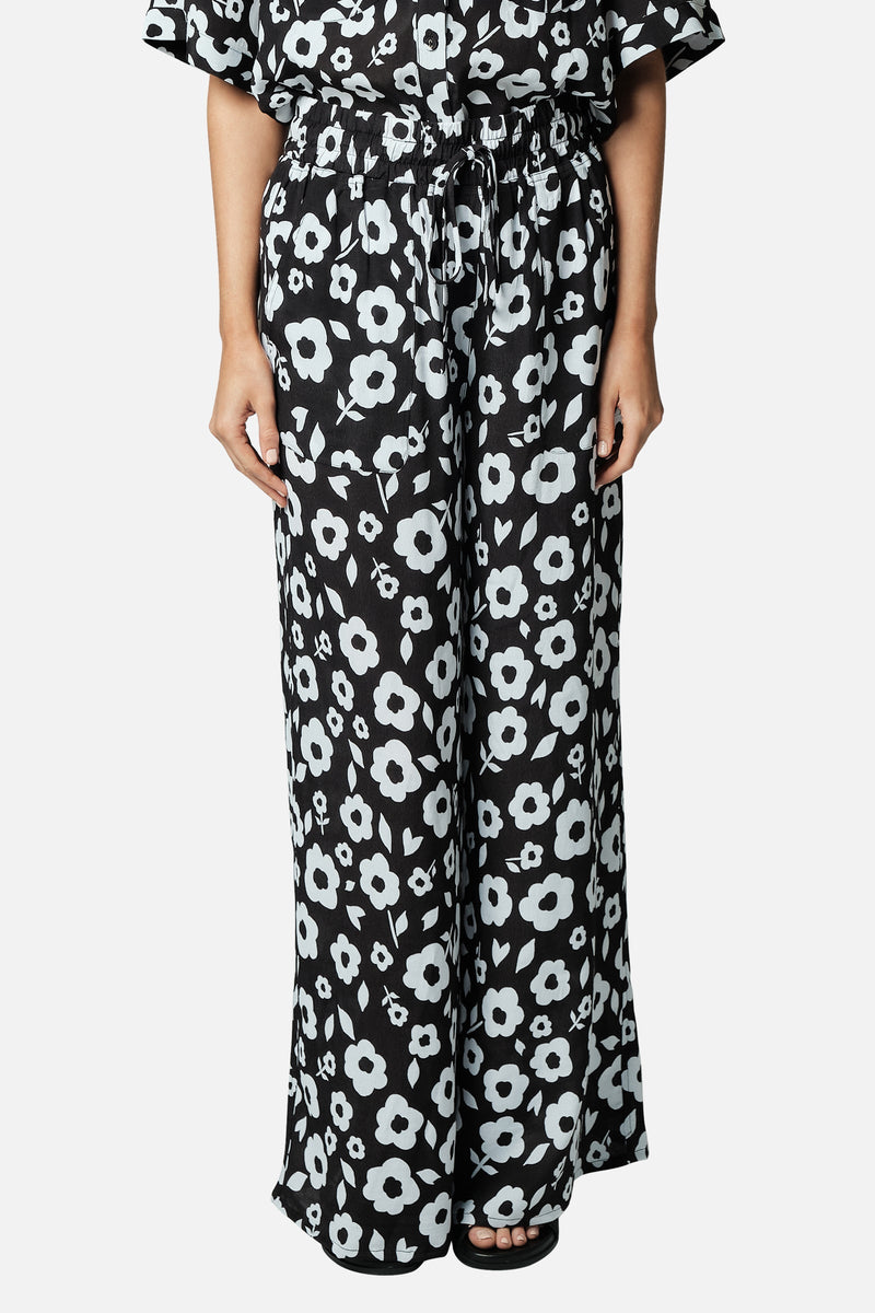 UNE PIECE-Palazzo Pants DAISY SILHOUETTE BLACK