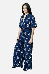 UNE PIECE-Palazzo Pants FREESIA SILHOUETTE NAVY