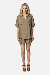 UNE PIECE-Palazzo Shorts KHAKI