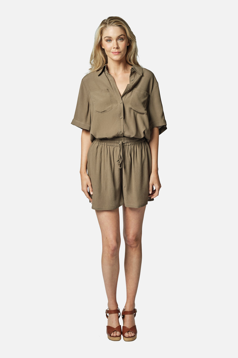 UNE PIECE-Palazzo Shorts KHAKI