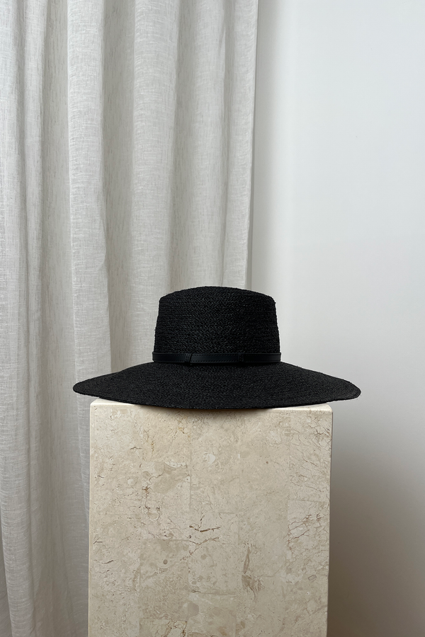 UNE PIECE US-Madagascan Raffia Wide Brim Hat BLACK